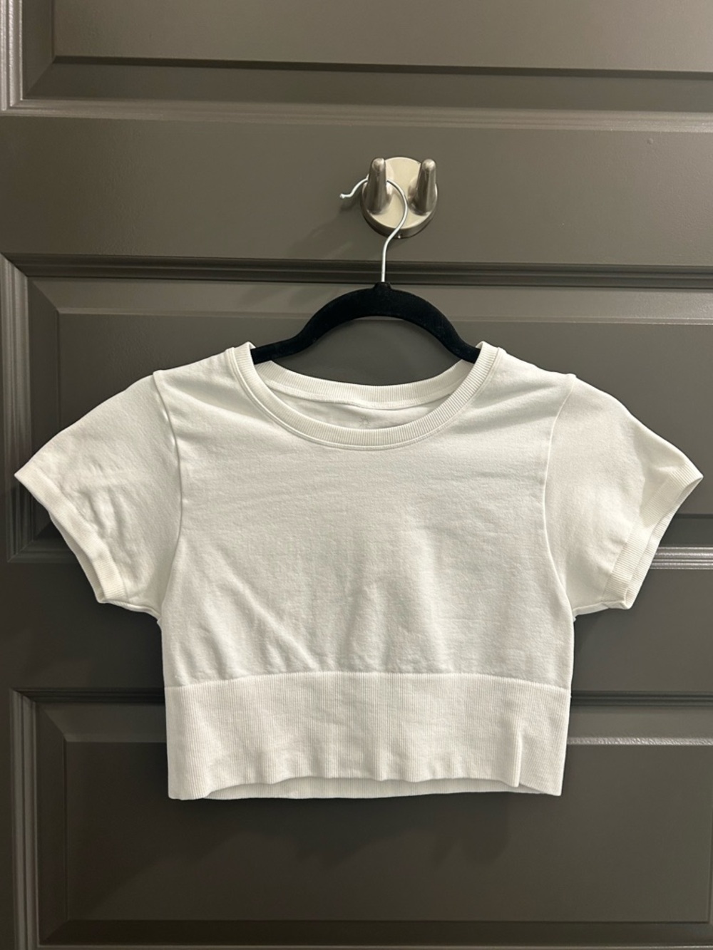 Aerie White Cropped T-Shirt